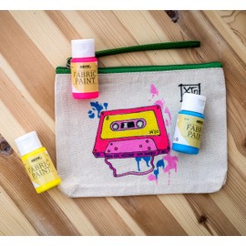 Nazca Colors Permanent Fabric Paint Set – 8 Colours x 30ml – Washproof Acrylic Textile Paint ideal for Painting Clothes, Leather, T-shirts, Jeans, Bags, Sneakers – Great Coverage Capacity