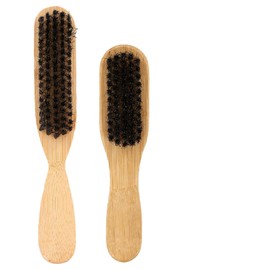 Slick Back Hair Brush 2 Pcs Edge Brushes, Mini Slick Back Brush Soft Bristles, Restore Shine, for Edges and Backcombing, Combing, Smoothing Hair (Large * 1, Small * 1)