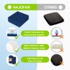 NAJOFAN Large Wheelchair Cushion, Soft Velvet Cover, 3inch Thick Memory
