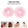 Baluue 2pcs Fuzzy Ponytail Holders Hair Bands for Women Comfortable