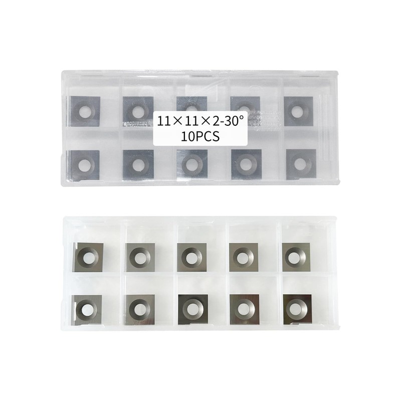 DEEFIINE 11X11mm Square Carbide Inserts for Woodworking(10 pcs)