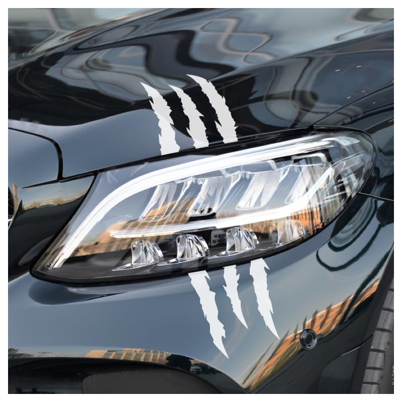 HUWANDE 4Pcs Car Stickers Vinyl Claw Marks Decals for Men,Car