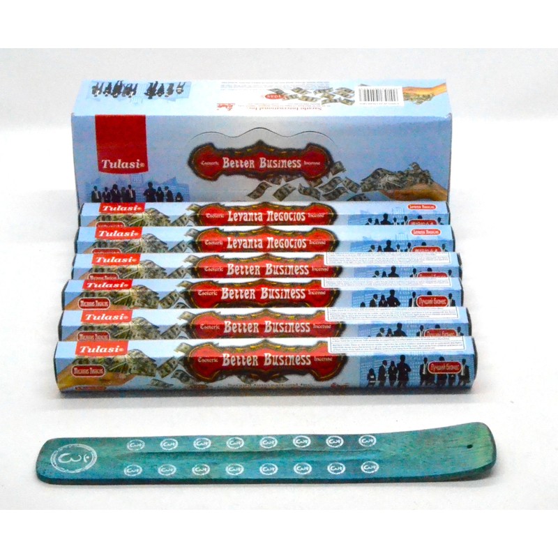 Tulasi Weihrauch Better Business 120 Sticks mit Halter für Wohlstand