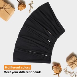 RuiYok Black Headbands for Women,Non Slip Head Bands Hair Accessories for Securing Hair,6 Pack Elastic Hairbands for Yoga Workout Every Day