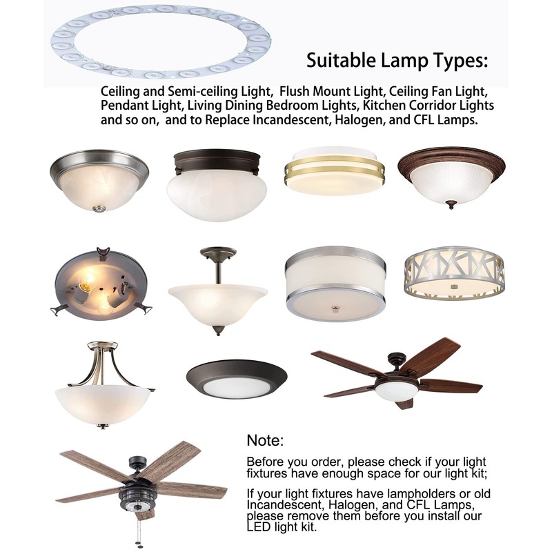 OLYMSTAR 24W Ceiling Fan LED Ring Light Engine Upgrade PCB