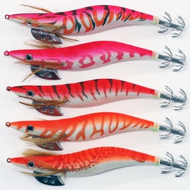 No. 4.0 A20egi40h5XGA Rattle Set of 5 Egi Pink/Orange/Red Set of 5 Luminous Squid Fishing Eggs Bait Trees