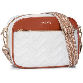 WELIDAY Quilted Crossbody Bags for Women Vegan Leather Shoulder Handbags Purses for Women with Adjustable Wide Strap