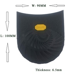 KANEIJI - Zapatos de goma con media suela y tacones, para reparar zapatos de piel, diferentes colores, 1 par (negro)