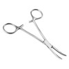 Curved Piercing Pliers Forceps ，1pc Reusable Stainless Steel Hemostat Curved
