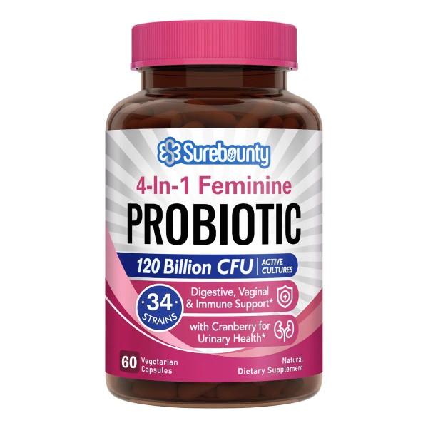 Surebounty Probióticos Para Mujeres 120b Cfu 34 Cepas