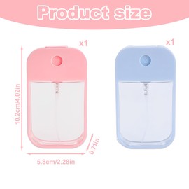 OUDQFCJ 2 Stück Wiederverwendbar Mini Feinnebel Sprühflaschen für Parfüm, Körperpflege Flüssigkeit, Kosmetik (45ml)