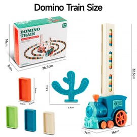 Automatic Domino Train Set for Kids, 160PCS Building and Stacking Creative Game, STEM Montessori Toys Blocks for Boys Girls 3 4 5 6 7 8 Years Old