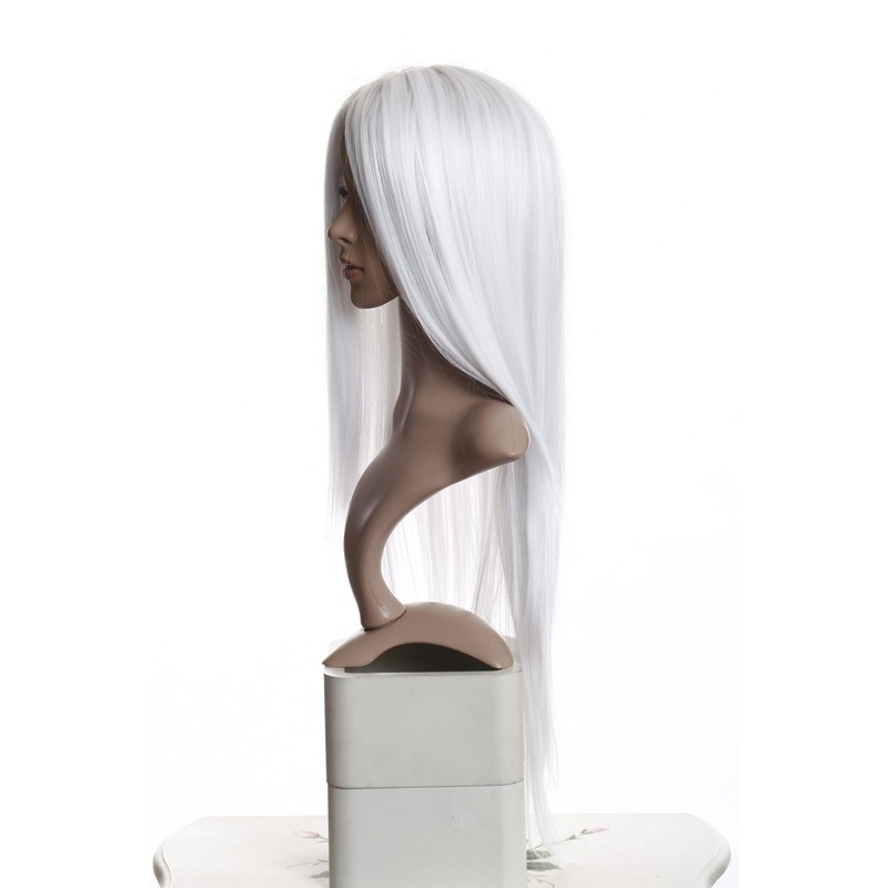 Prettyland Long Straight Middle Parted Heat-resistant Party Cosplay Wig dark-Grey