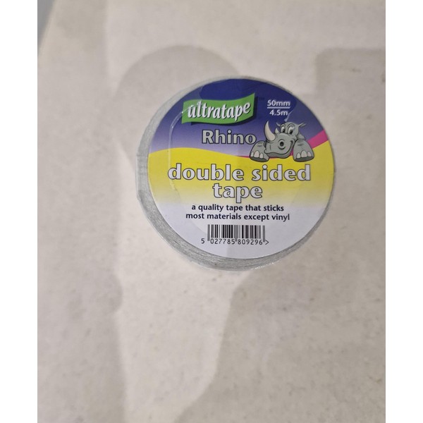 General purpose double sides/sided clear sticky tape 50mm x 4.5m