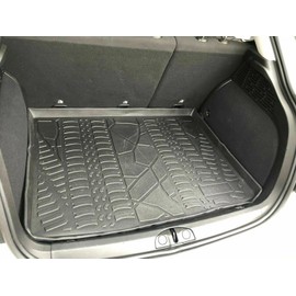EACCESSORIES EA Cargo Liner - Trunk Mat for Fiat 500X 2016-2023 – Weather-Resistant Trunk Mats for Cars with Raised Lip – Non-Slip Car Trunk Mat Rubber – Easy to Install – Laser Pre-Cut Design