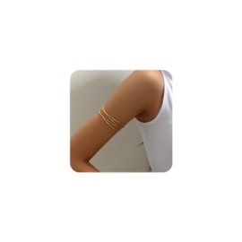 CJIAYUJEW Minimalist Arm Cuff for Women Gold Arm Cuff Upper Arm Layered Arm Bracelet Stackable Arm Bangle Jewelry for Women Men (gold1)