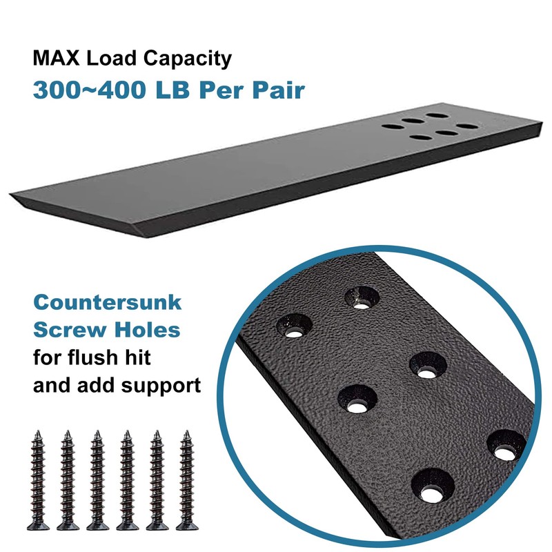 Countertop Support Bracket Heavy Duty 4 Pack Black 10" LX3.5