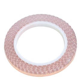 Poeeytnek® Professional Scalloped Copper Tape - 7/32" & 5/16 Asymmetric Edges, 20 Yards Compact Roll for Tiffany Lamps/Church Restoration/Vintage Bookbinding