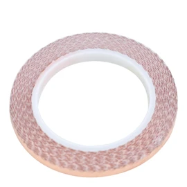 Poeeytnek® Professional Scalloped Copper Tape - 7/32" & 5/16 Asymmetric Edges, 20 Yards Compact Roll for Tiffany Lamps/Church Restoration/Vintage Bookbinding