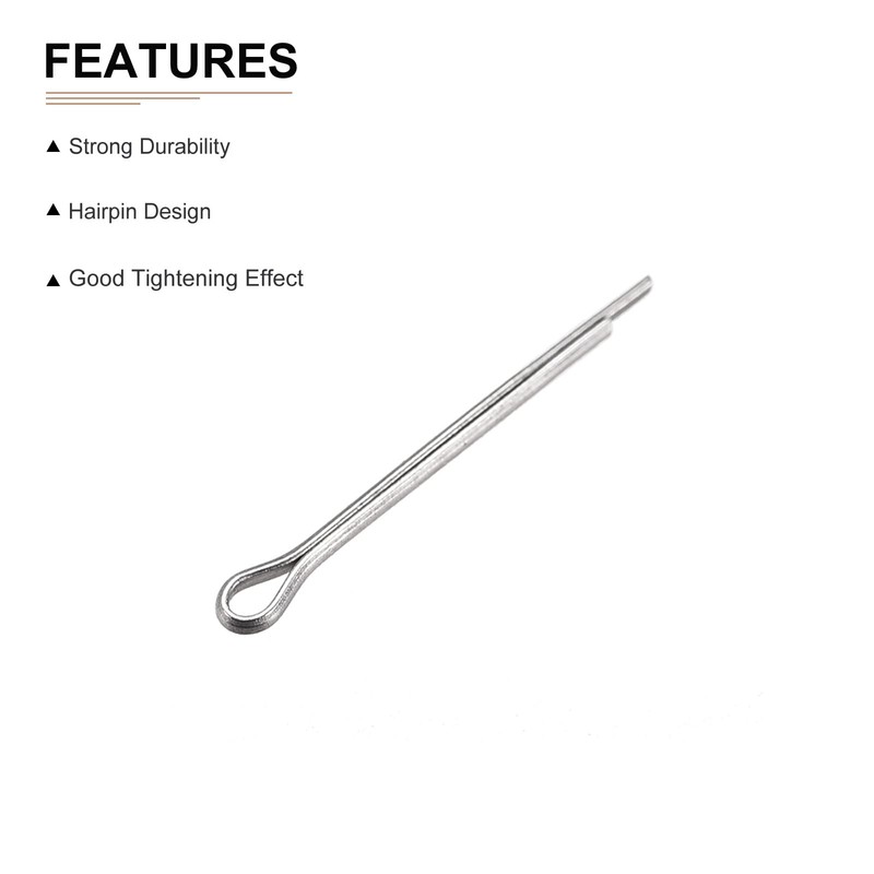 DTGN 1mm x 12mm (DxL) Clip Cotter Pins 304 Stainless