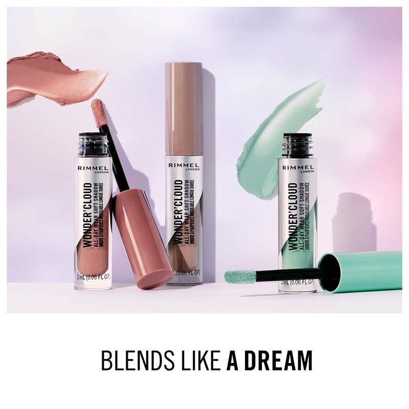 Rimmel London Wonder'Cloud Liquid Eyeshadow, 002 Foggy Beige