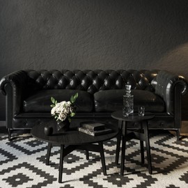 Anterrific 4.7 Inch Shiny Black Furniture Legs, Metal Legs for Furniture Set of 4,DIY Replacement for Sofa Legs, Cabinet Legs, Couch Legs, Ottoman Legs, Table Legs, and Dresser Legs (Black, 4.7 inch)