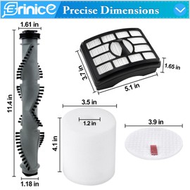 Erinice Brush Roller Belts Filters Kit for Shark Rotator Professional Lift-Away Upright Vacuum NV500 NV501 NV502 NV505 NV550 NV520 UV560 Replacement Parts, compare to part XFF500 & XHF500