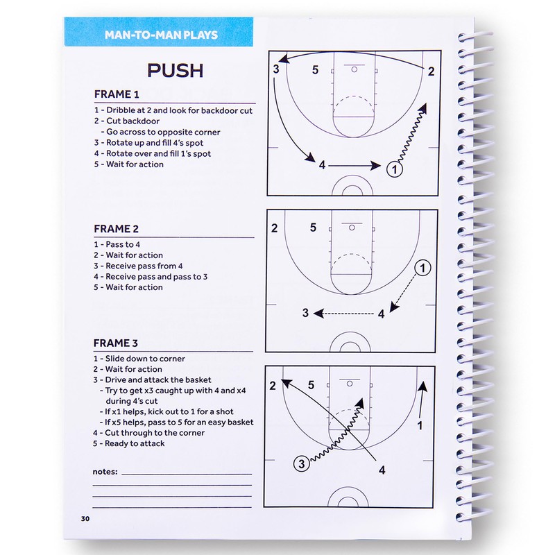 Murray Sporting Goods Basketball Playbook - Coaches Journal Notebook with