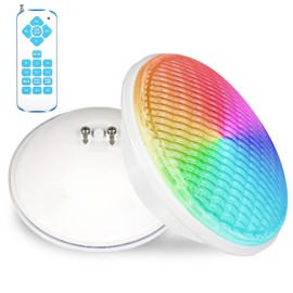 KWODE 36 W RGB Pool Lighting, Par56 Pool Headlight with Timmer Remote Control, LED Pool Lamp IP68 Waterproof, 12 V AC/DC