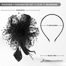 Tea Party Hats Derby Hats for Women 2024 Fascinators for Women Kentucky Derby Hats Derby Hats for Women Church Hats for Women Vintage Hat Black Fascinator Hats for Women Funeral Hats for Women