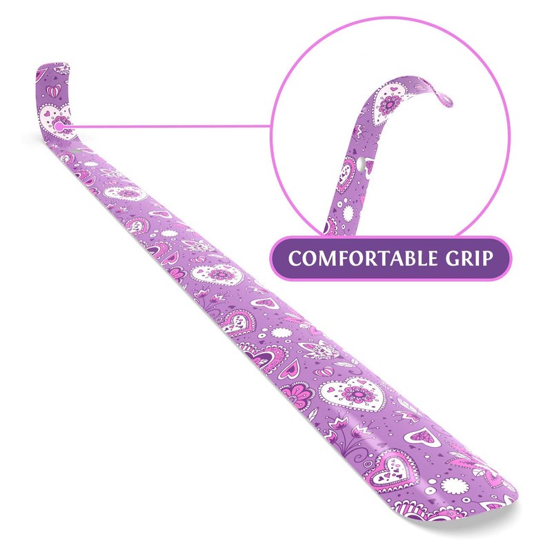Premium Long Handle Metal Shoe Horn For Seniors, Women, Men,