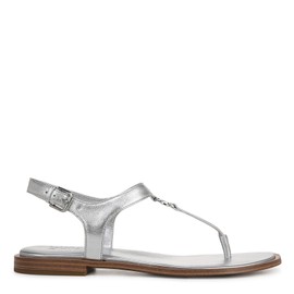 Naturalizer Womens Lizzi Casual Flat Thong Sandal Silver Metallic 9.5 W