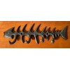 Fish Bone Hook Plaque Sign Cast Iron Nautical Beach House