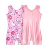Girls Leotards for Gymnastics Size 7-8 Years Old Shiny Pink