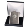 Brother Xmas Engraved 6oz Stainless Steel Hip Flask with Pewter