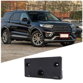 Front Bumper License Plate Bracket Compatible with Ford Explorer 2020 2021 2022, Tag Frame Front Bumper Mount Adapter Mounting Kit Replacement Accessories FO1068182 | LB5Z17A385AA