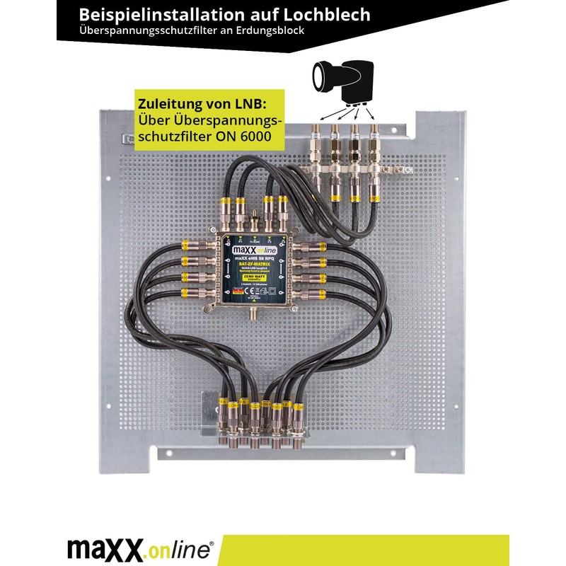 maxx.onLine Surge Protection & Lightning Protection Filter with 4-Way Earth