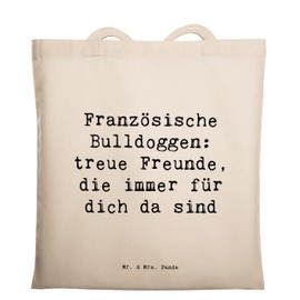Mr. & Mrs. Panda Tragetasche Spruch Französische Bulldogge Freund - Geschenk, Immer für Dich da, Hunderassen, Umhängetasche, liebenswerte Art,