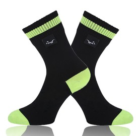 OTTERSHELL Waterproof breathable socks for men and women. Suitable for outdoor activities such as golf, running, cycling., Black - Green