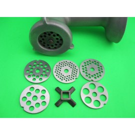 Smokehouse Chef *NEW SET* Grinding Plates and knife for KitchenAid Vintage Metal Meat Grinder