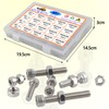 huruirui Nut and Bolts Set M3 M4 M5 M6 304