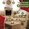 12 Pcs Christmas Kitchen Cabinet Wreaths Bulk, Red, Green, White