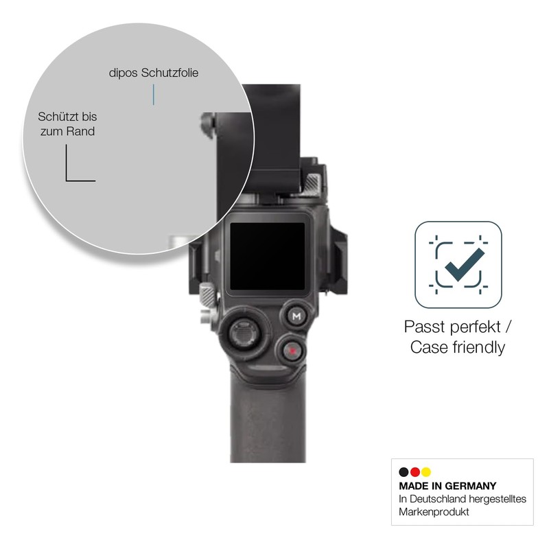 dipos I 2x Displayschutz 9H matt kompatibel mit DJI RS
