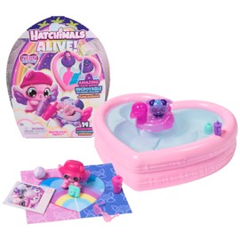 Hatchimals Alive, Neon Rainbow Bestie Pool Party with 2 BFF Figures in Color Reveal Eggs, 14 Accessories, Kids Toys for Ages 3 and up