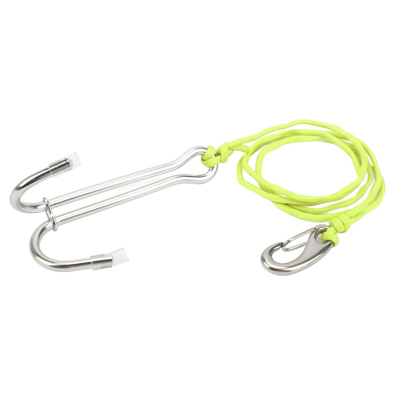 Diving Hooks Stainless Steel Double Reef Hook with Spiral Coil