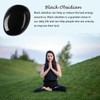 QINJIEJIE Black Obsidian Polished Healing Crystals 1.8-2.0" 2PCS Large Reiki