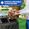 PLASTIC PRINCE 43 Gallon Garden Compost Bin Outdoor Dual Chamber