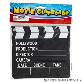 Rhode Island Novelty 7 Inch x 8 Inch Hollywood Movie Clapboard, One Dozen Per Order