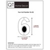 QT Modern House Number - SMALL 4 Inch BLACK -