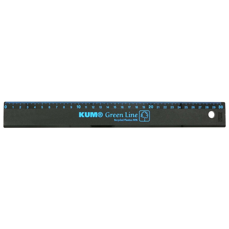 KUM AZ349.02.16-B - Lineal Green Line, 30 cm, blau, nachhaltig,